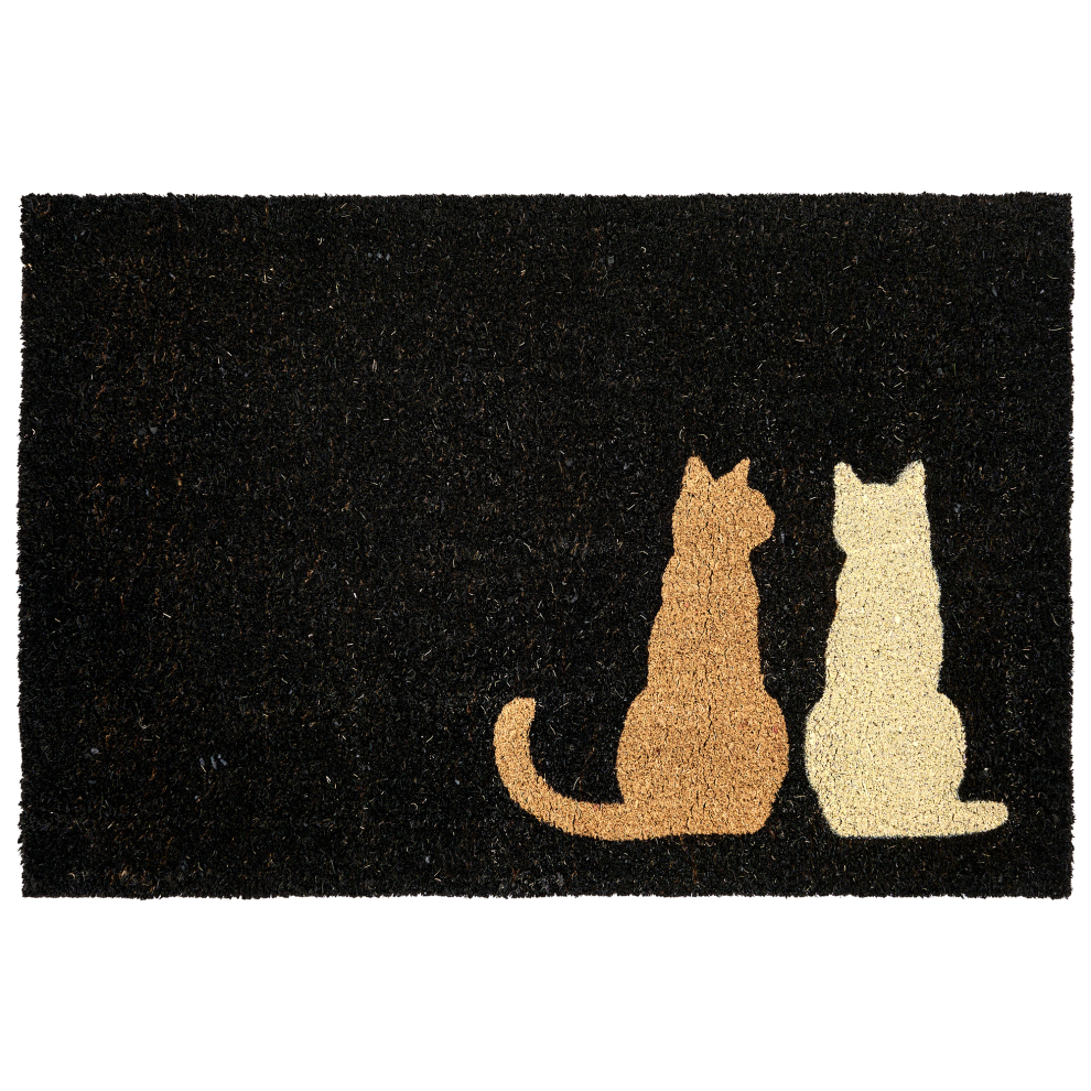 Beliani Doormat Napalit 60 X 90 Cm Cat Coir Black