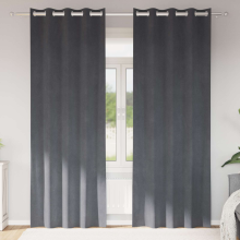 vidaXL Verdunkelungsvorhänge 2 stk. Hellgrau 140 x 245 cm Samt