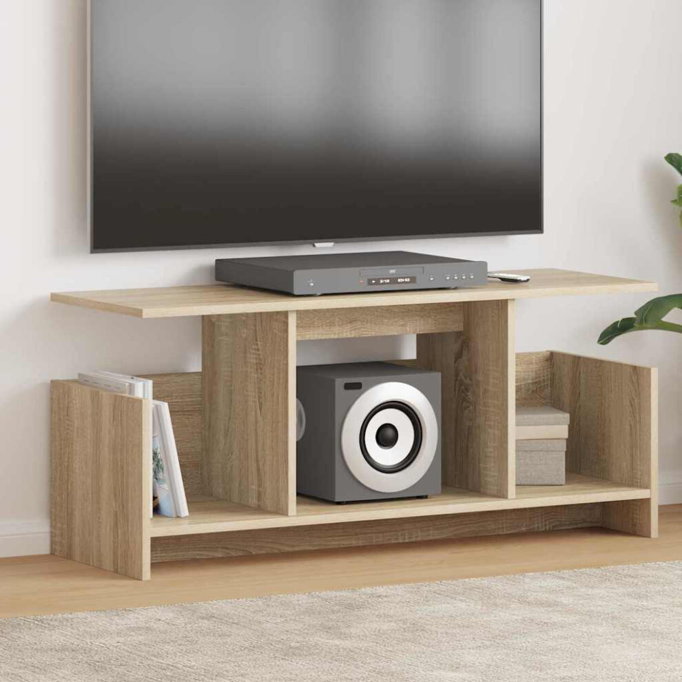 Vidaxl Tv Stand Sonoma Oak 102 X 35 X 45 Cm Engineered Wood