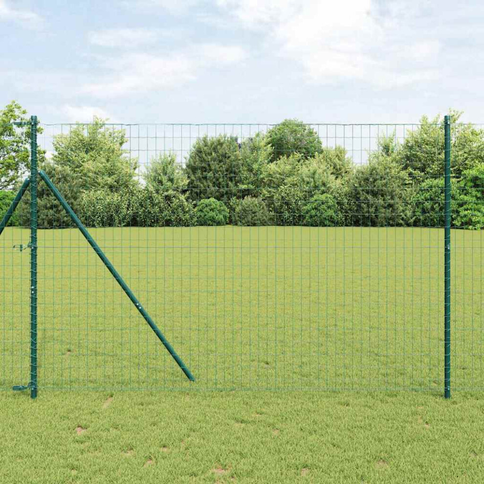 Vidaxl Euro Fence 1.6 X 10 M Pvc-Coated Iron Green