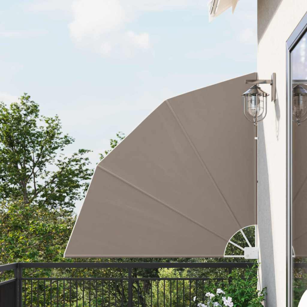 Vidaxl Balcony Privacy Screen Taupe 140 X 140 Cm Polyester
