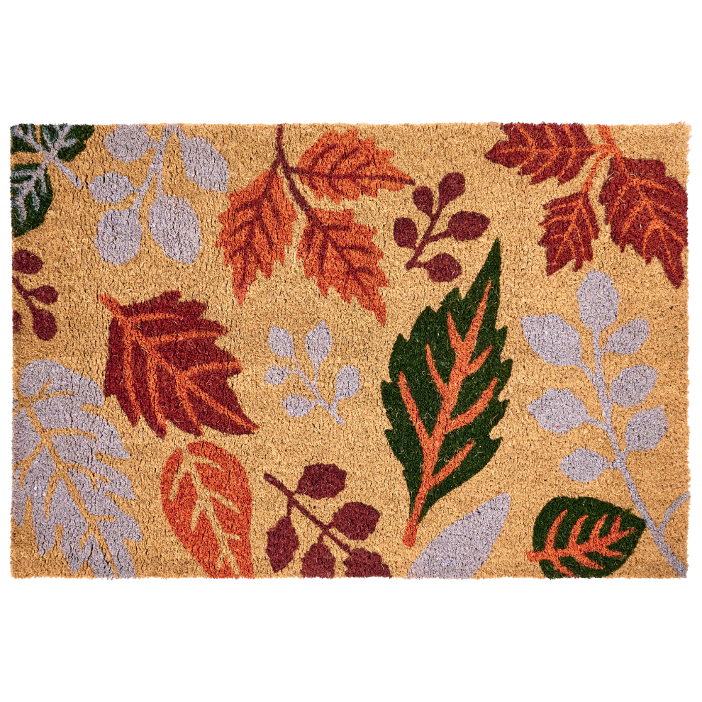 Beliani Doormat Dagatan Multicolour 60 X 90 Cm Leaf Coir