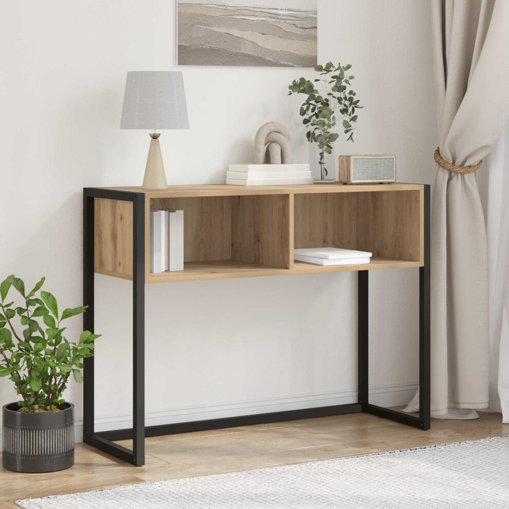 Vidaxl End Table Artisian Oak 100 X 36 X 75 Cm Engineered Wood