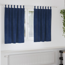 vidaXL Verdunkelungsvorhänge 2 stk. Dunkelblau 140 x 140 cm Samt