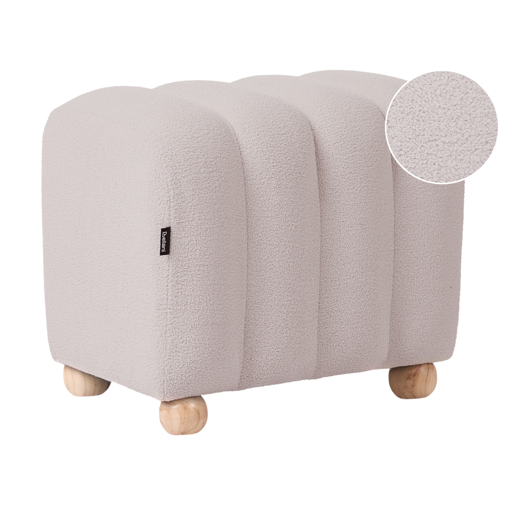 Beliani Pouffe Idyllwild Boucle Off- White
