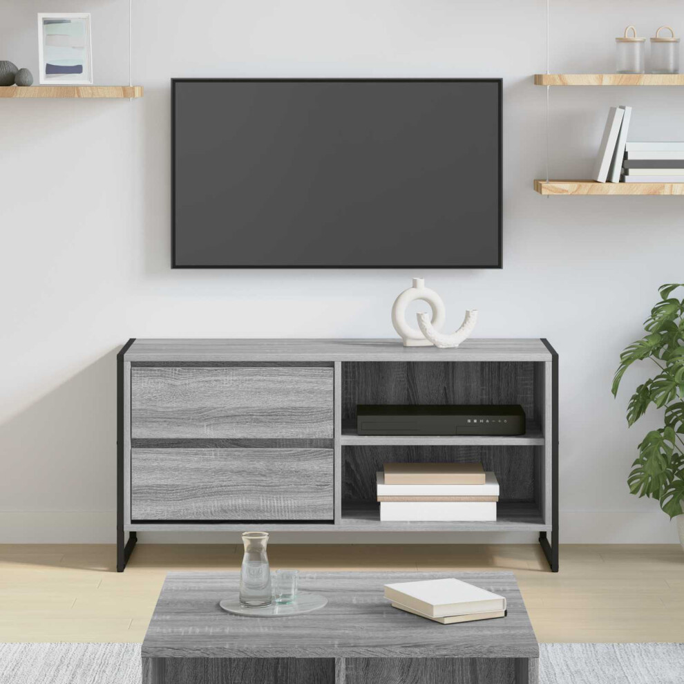 Vidaxl Tv Cabinet Sonoma 100 X 36 X 49.5 Cm Engineered Wood Grey