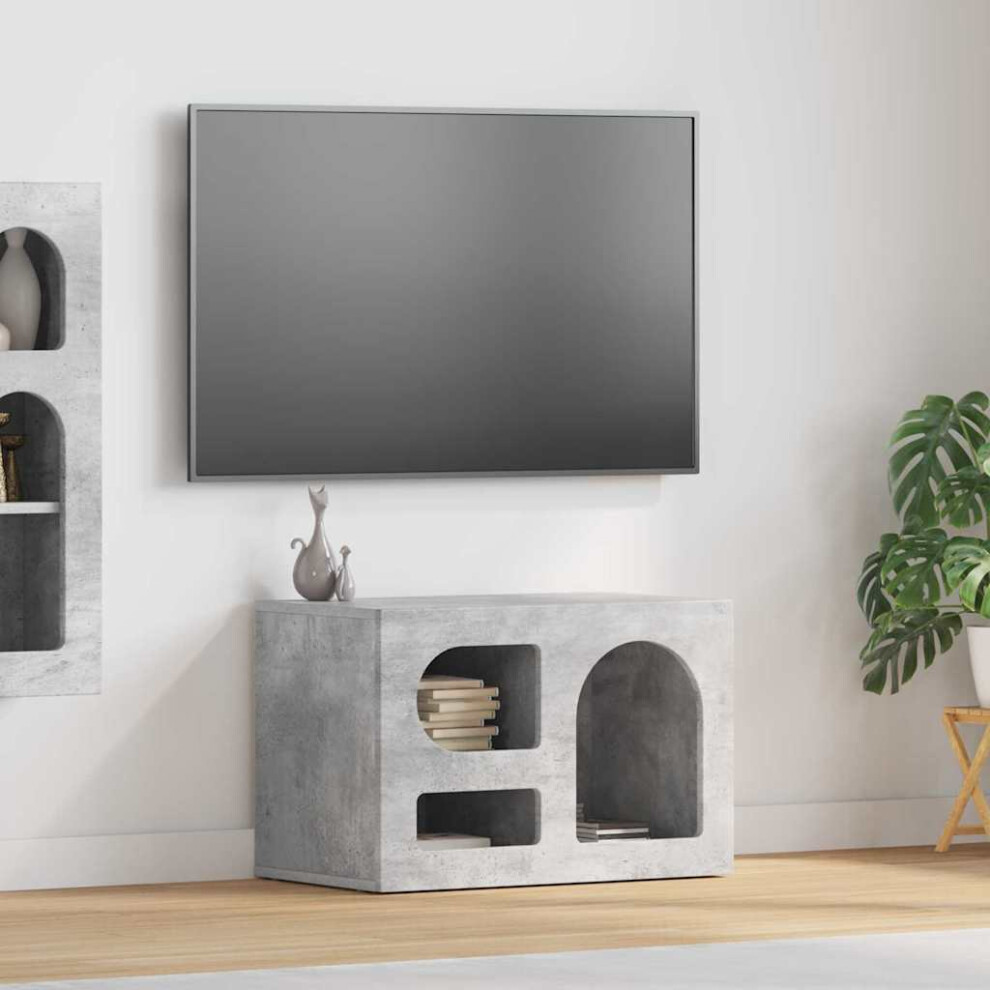Vidaxl Tv Cabinet Concrete Grey 60 X 35 X 40 Cm Engineered Wood