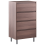 Beliani 4 Drawer Chest NIKEA Dark Brown 1