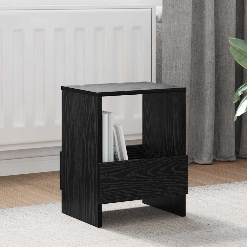 Vidaxl Magazine Rack 2 Pcs Black Oak 35 X 30 X 45 Cm