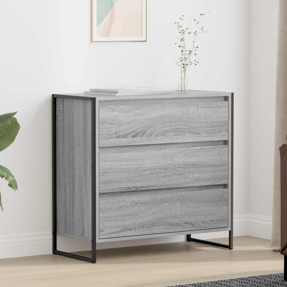 Vidaxl Sideboard Sonoma 79 X 36 X 75.5 Cm Engineered Wood Grey
