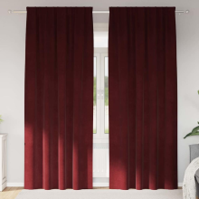 vidaXL Blackout Curtains 2 pcs Wine Red 140 x 225 cm Velvet