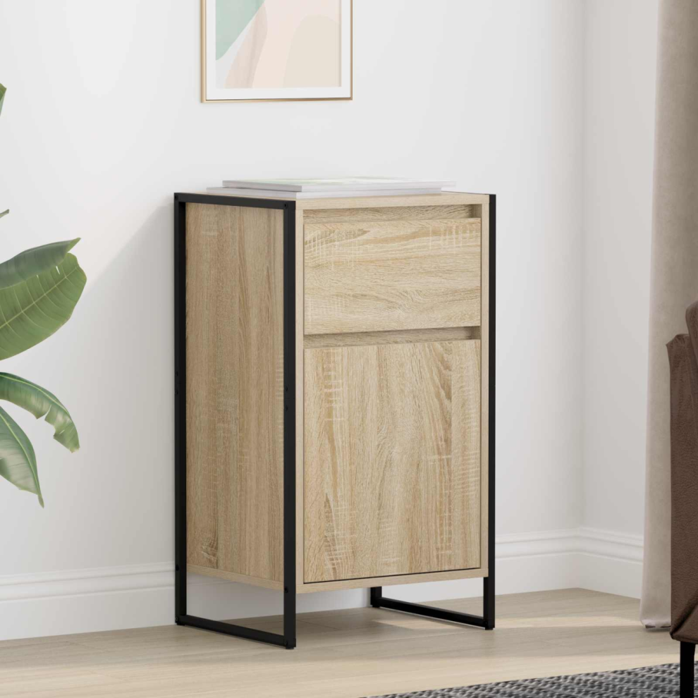 Vidaxl Sideboard With Drawer Sonoma 43 X 36 X 75.5 Cm Engineered Wood