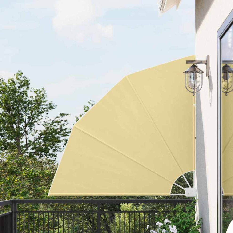 Vidaxl Balcony Privacy Screen Sand 140 X 140 Cm Polyester