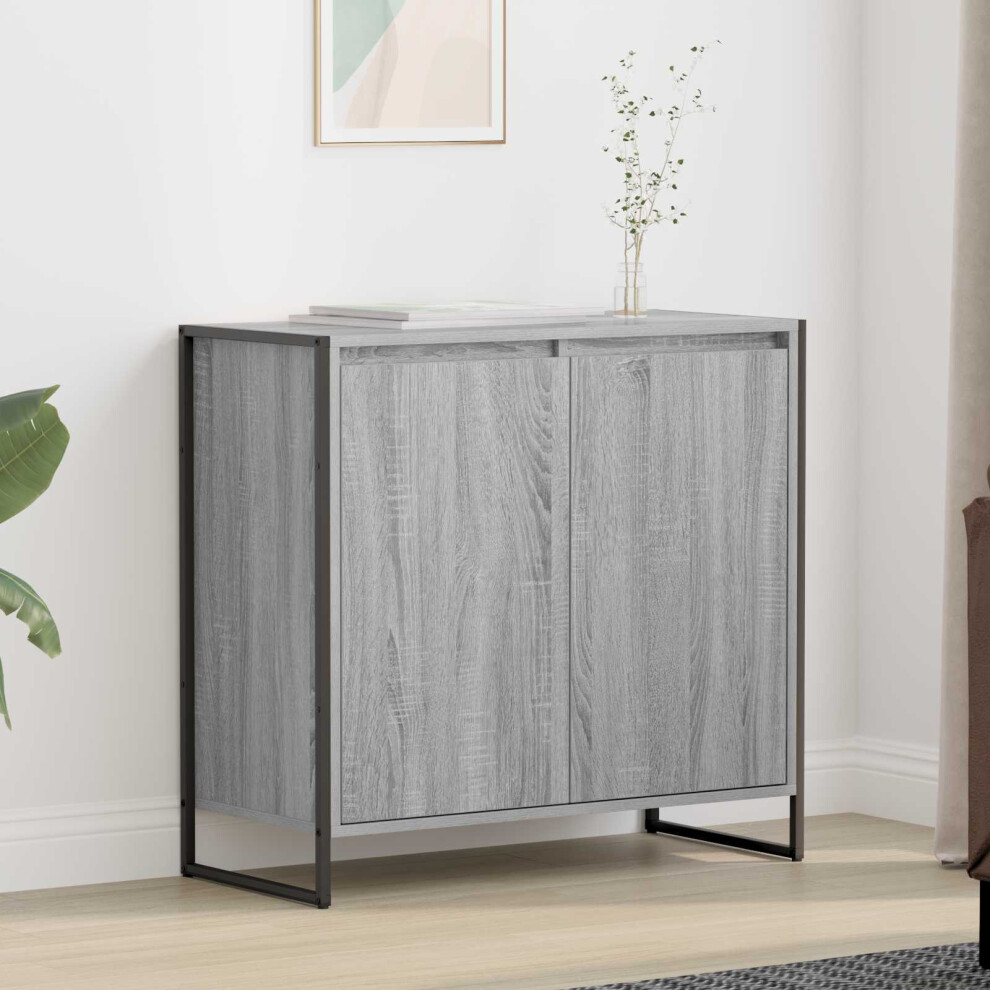 Vidaxl Side Cabinet Sonoma 79 X 36 X 75 Cm Engineered Wood Grey