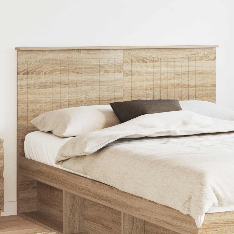 Vidaxl Headboard With Headboard Sonoma Oak 140 Cm Engineered Wood