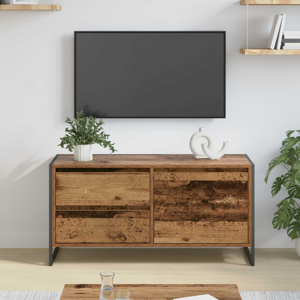 Vidaxl Tv Cabinet Old Wood 100 X 36 X 49.5 Cm Engineered Wood