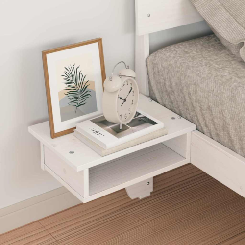 VidaXL vidaXL Bed Frame with Headboard White 90 x 190 cm Solid Pine Wood 2
