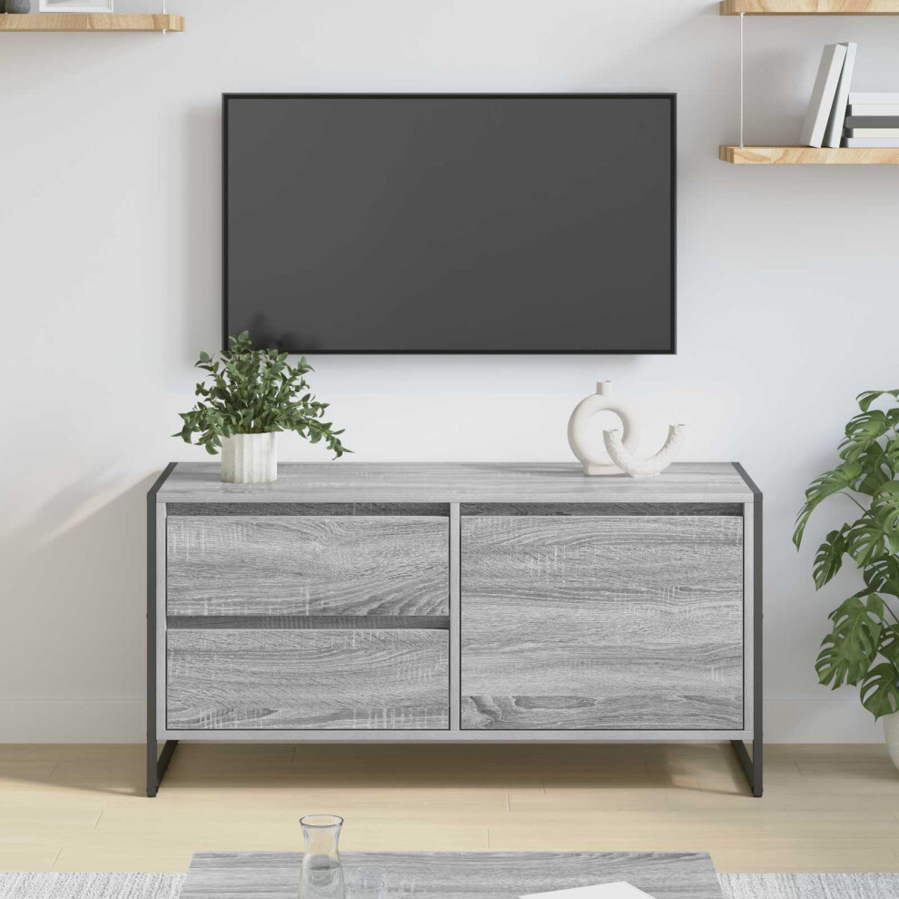 Vidaxl Tv Cabinet Sonoma 100 X 36 X 49.5 Cm Engineered Wood Grey