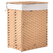 Laundry Basket with Lid MUCUBAJI Fabric Brown 83 L