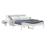 VidaXL vidaXL Bed Frame with Headboard White 150 x 200 cm Solid Pine Wood 2