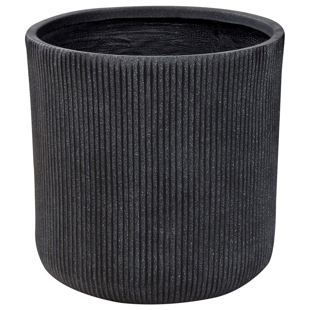 Beliani Plant Pot Oreoi 45 Cm Graphite Grey