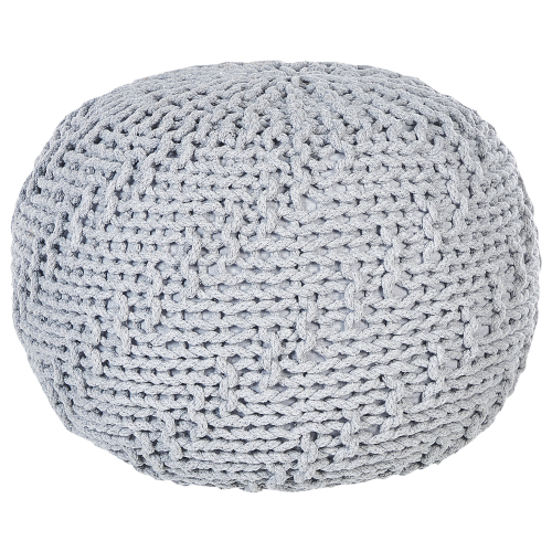 Beliani Pouffe PRIENE Cotton Light Grey