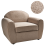 Beliani Armchair ELLEDE Boucle Light Brown 1