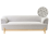 Beliani Sofa 3 Seater ALNOR Fabric Light Grey 1