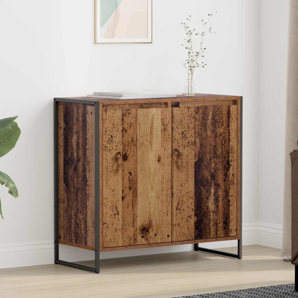 Vidaxl Side Cabinet Old Wood 79 X 36 X 75 Cm Engineered Wood