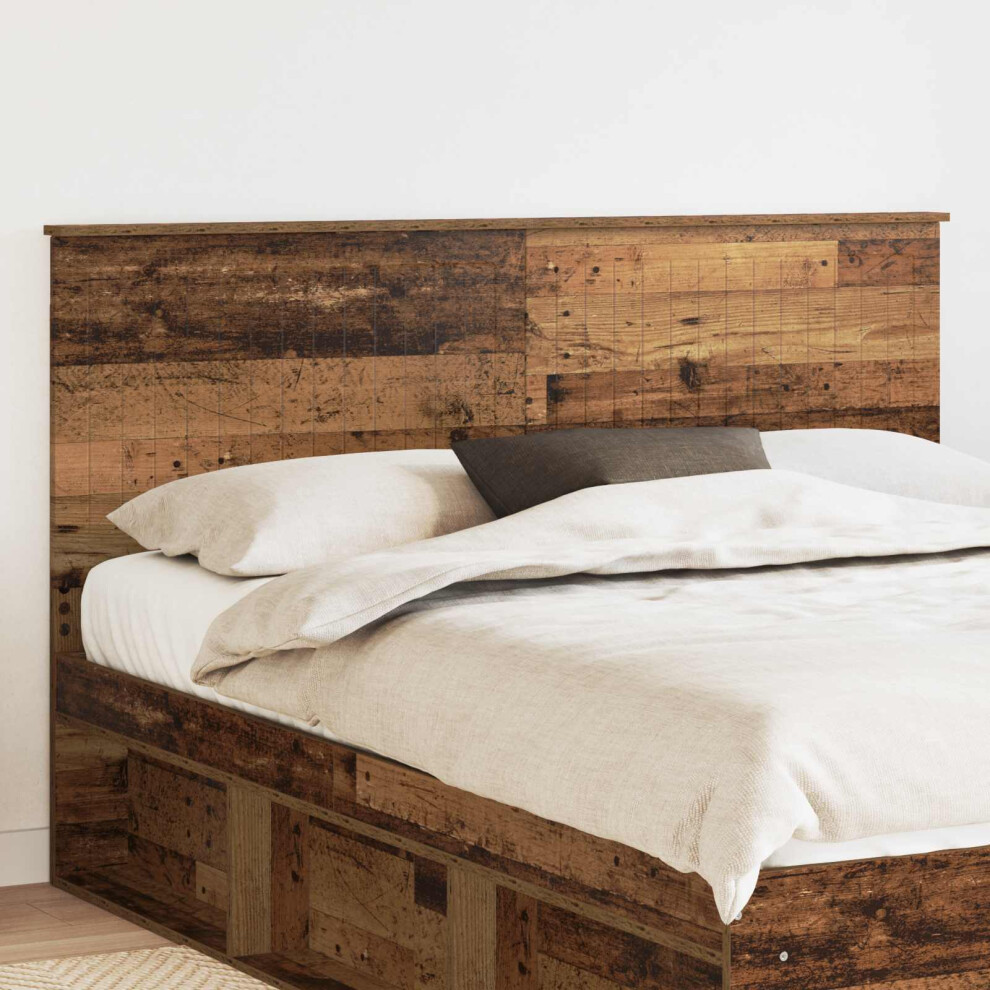 Vidaxl Headboard With Headboard Old Wood 160 Cm Engineered Wood