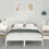 VidaXL vidaXL Bed Frame with Headboard White 135 x 190 cm Solid Pine Wood 3