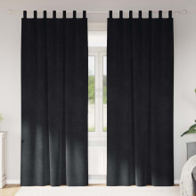 vidaXL Blackout Curtains 2 pcs Black 140 x 260 cm Velvet