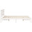 VidaXL vidaXL Bed Frame with Headboard White 135 x 190 cm Solid Pine Wood 5