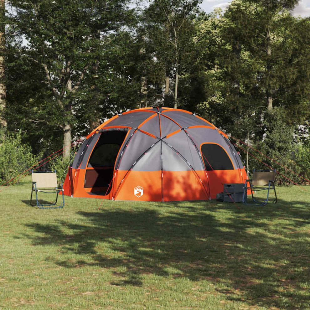 Vidaxl Dome Tent With Roof And 475 X 475 X 235 Cm Taffeta Grey/Orange