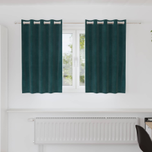 vidaXL Verdunkelungsvorhänge 2 stk. Dunkelgrün 140 x 140 cm Samt