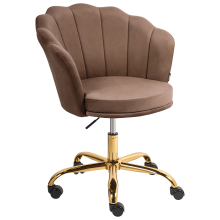 Desk Chair MONTICELLO Velvet Brown