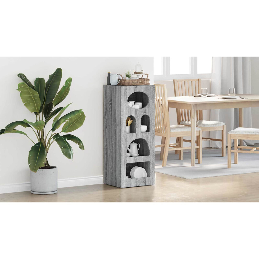 Vidaxl Sideboard Sonoma 40 X 35 X 100.5 Cm Engineered Wood Grey