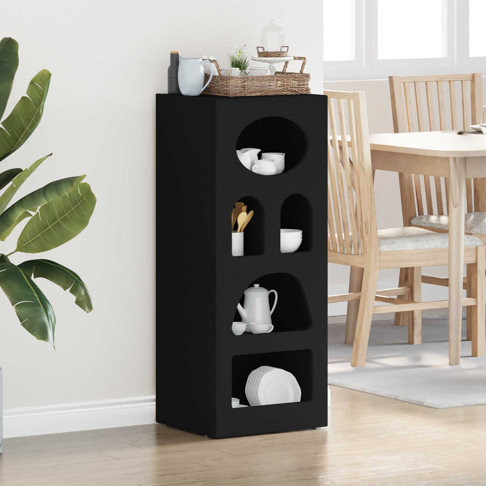 Vidaxl Sideboard 40 X 35 X 100.5 Cm Engineered Wood Black