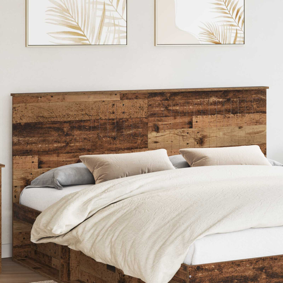Vidaxl Headboard With Headboard Old Wood 180 Cm Engineered Wood