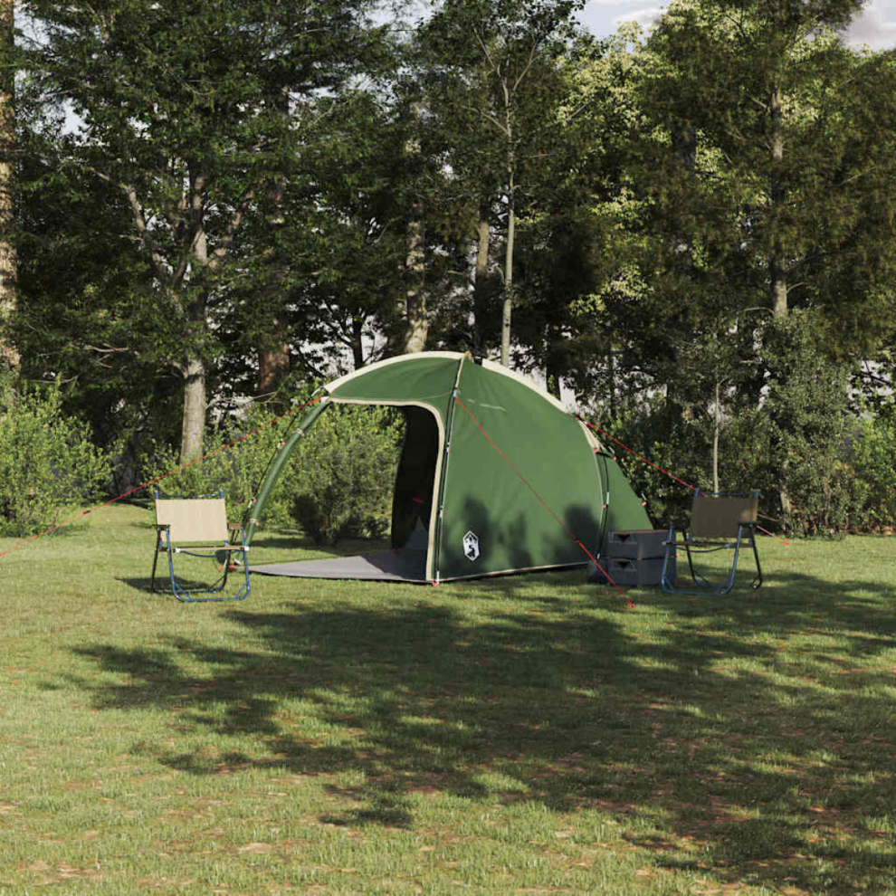 Vidaxl Cabin Tent With Roof Green 370 X 230 X 185 Cm Taffeta
