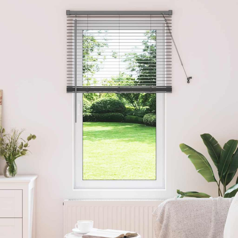 Vidaxl Venetian Blinds Manual Dark Grey 130 X 70 Cm Aluminium