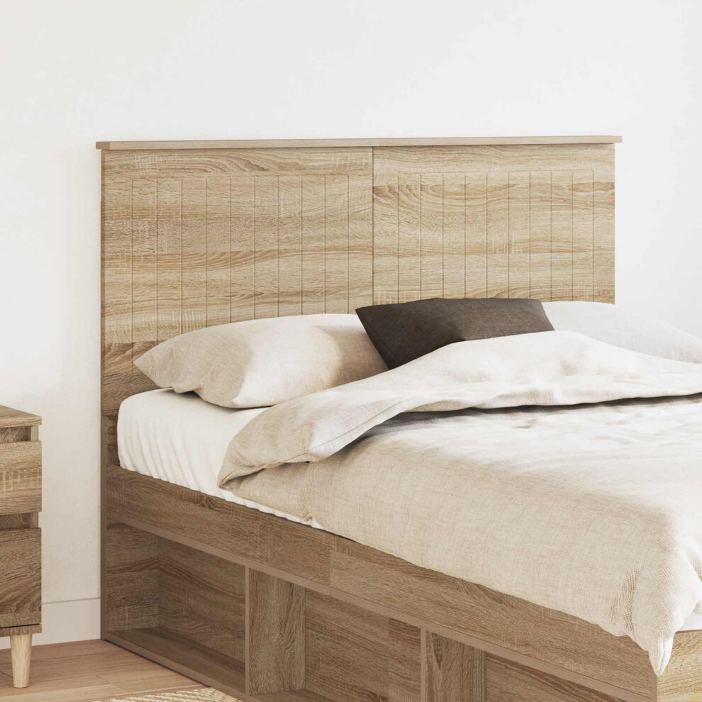 Vidaxl Headboard With Headboard Sonoma Oak 120 Cm Engineered Wood