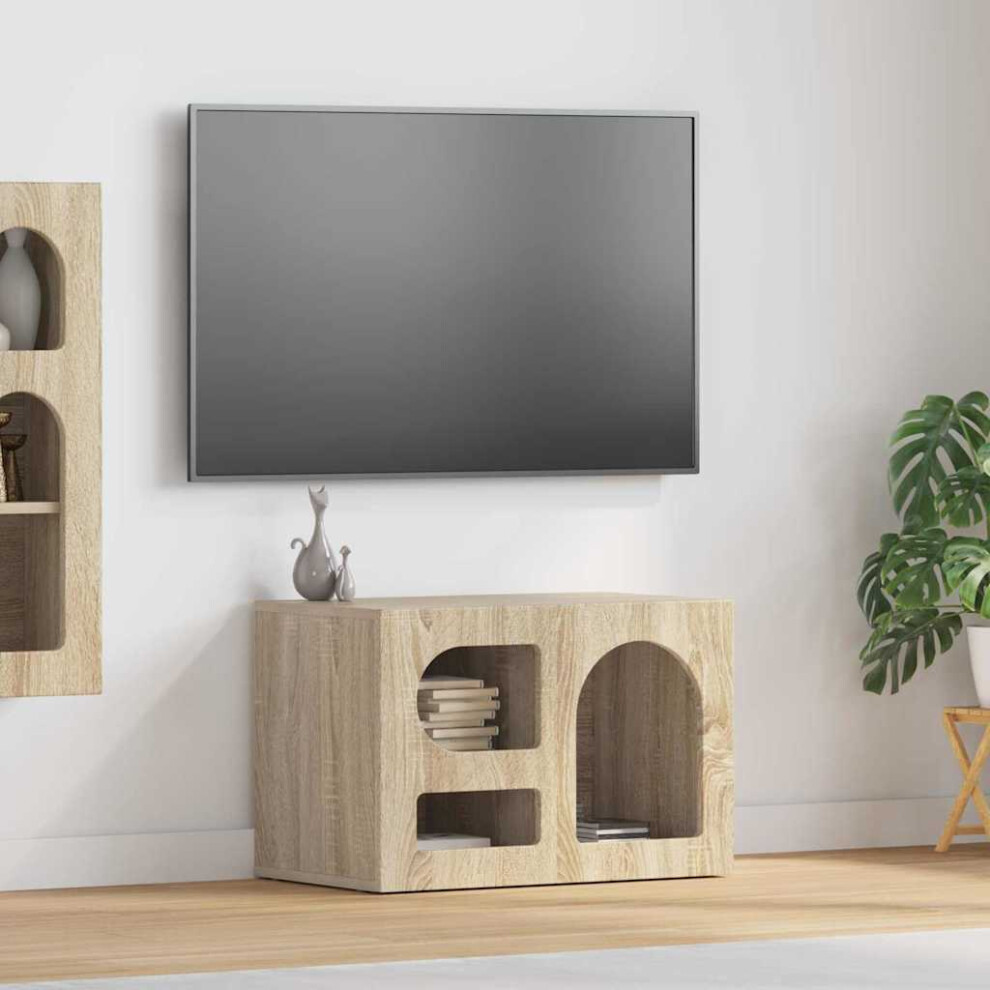 Vidaxl Tv Cabinet Sonoma Oak 60 X 35 X 40 Cm Engineered Wood