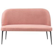 Dining Bench 2 Seater OSBY Fabric Pink