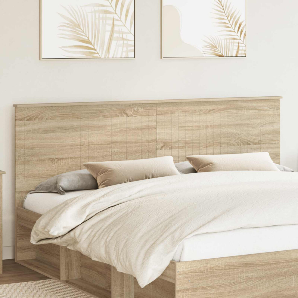 Vidaxl Headboard With Headboard Sonoma Oak 200 Cm Engineered Wood
