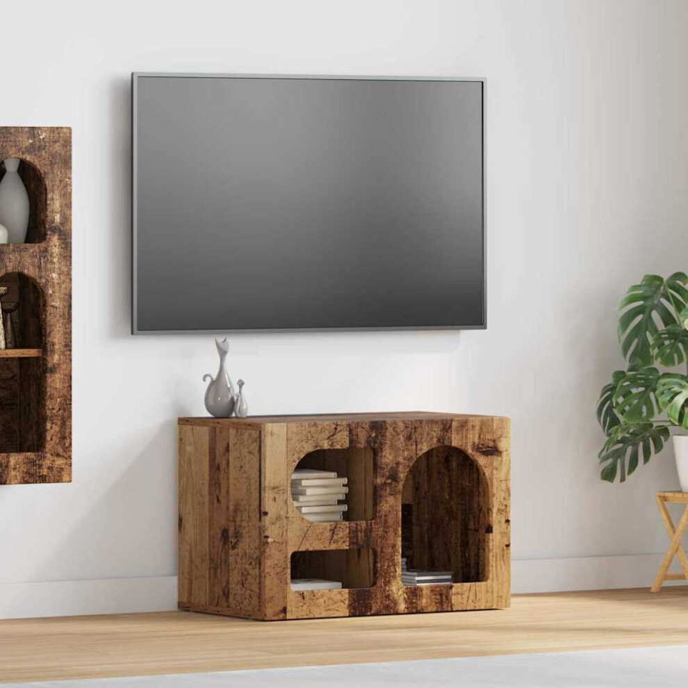 Vidaxl Tv Cabinet Old Wood 60 X 35 X 40 Cm Engineered Wood