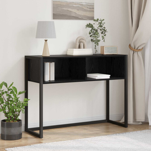 VidaXL vidaXL End Table Black Oak 100 x 36 x 75 cm Engineered Wood