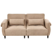 Sofa 3 Seater WETLAN Fabric Light Brown