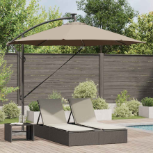 vidaXL Umbrella Taupe 294 x 294 x 248 cm Polyester and Aluminium