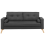 Beliani Sofa 2 Seater KALMAR Fabric Dark Grey 1
